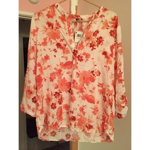 🌴Spring Rayon Blouse Large Floral Print